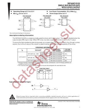 SN74AHC1G125DBVR datasheet  